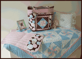 quilted diaper bag, binky holder