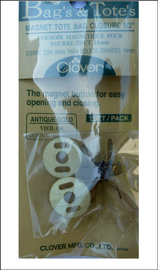 purse hardware clover magnetic snaps